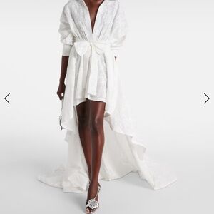 Norma Kamali Elegant White High-Low Dress